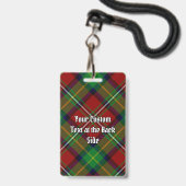 Clan Boyd Wappen über Tartan Ausweis (Rückseite mit Lanyard)