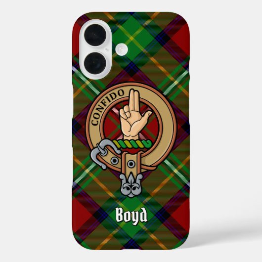 Clan Boyd Wappen über Tartan Case-Mate iPhone Hülle (Rückseite)