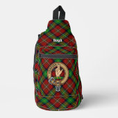 Clan Boyd Wappen über Tartan Crossbody Bag (Vorderseite)