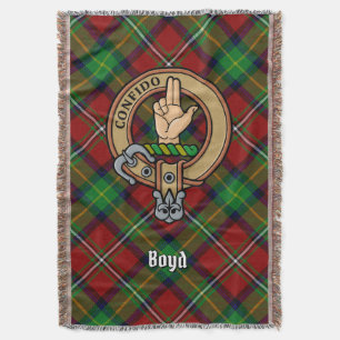 Clan Boyd-Wappen über Tartan Decke