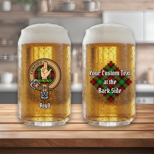 Clan Boyd Wappen über Tartan Dosenglas