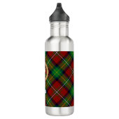Clan Boyd Wappen über Tartan Edelstahlflasche (Rechts)