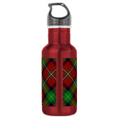Clan Boyd Wappen über Tartan Edelstahlflasche (Rückseite)