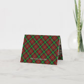 Clan Boyd-Wappen über Tartan Einladung (Rückseite)