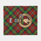 Clan Boyd Wappen über Tartan Fleecedecke (Vorderseite (Horizontal))
