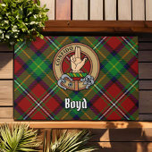 Clan Boyd Wappen über Tartan Fußmatte