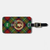 Clan Boyd Wappen über Tartan Gepäckanhänger (Vorderseite horizontal)