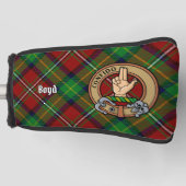 Clan Boyd Wappen über Tartan Golf Headcover (Vorderseite)