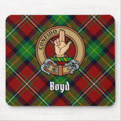 Clan Boyd Wappen über Tartan Mousepad (Vorne)