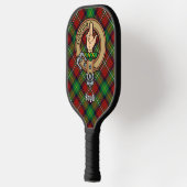 Clan Boyd-Wappen über Tartan Pickleball Schläger (Links)