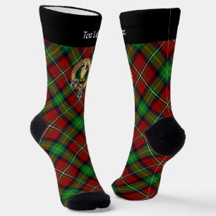 Clan Boyd Wappen über Tartan Socken