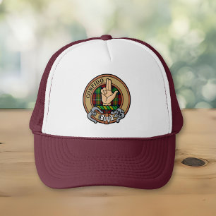 Clan Boyd Wappen über Tartan Truckerkappe