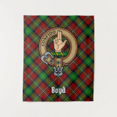 Clan Boyd Wappen über Tartan Wandteppich (Vorderseite)