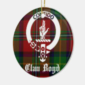 Clan Boyd Wappen und Tartan Personalisiert Keramik Ornament (Links)