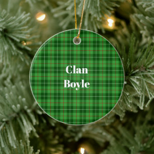 Clan Boyle Tartan bleibt gleich, da "Clan Boyle Ta Keramik Ornament