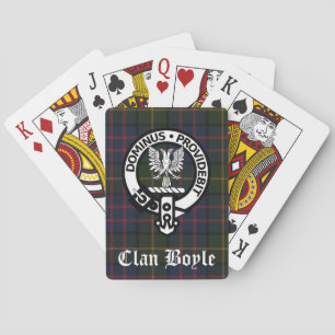 Clan Boyle Wappen Abzeichen & Tartan Spielkarten