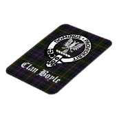 Clan Boyle Wappen Abzeichen und Tartan Magnet (Linke Seite)