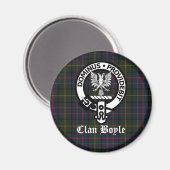 Clan Boyle Wappen & Tartan Magnet (Vorderseite/Rückseite)