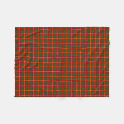 Clan brennt Tartan Fleecedecke (Vorderseite (Horizontal))