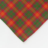 Clan brennt Tartan Fleecedecke (Ecke)