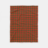Clan brennt Tartan Fleecedecke (Vorderseite)