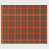Clan brennt Tartan-kariertes Muster Geschenkpapier (Flach)