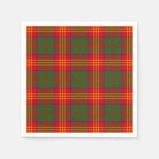 Clan brennt Tartan Serviette (Vorderseite)