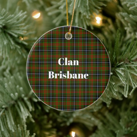 Clan Brisbane Tartan Keramik Ornament (Baum)