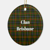 Clan Brisbane Tartan Keramik Ornament (Links)