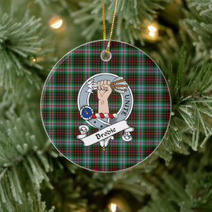 Clan Brodie Abzeichen Tartan Kariert Keramik Ornament
