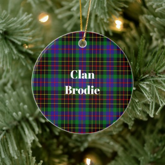 Clan Brodie Hunting Tartan Keramik Ornament (Baum)