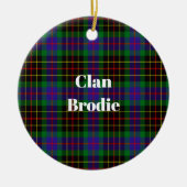 Clan Brodie Hunting Tartan Keramik Ornament (Vorne)