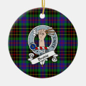 Clan Brodie Jagd Abzeichen Tartan Kariert Keramik Ornament (Vorne)