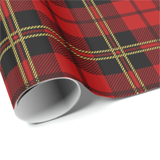 Clan Brodie roter Tartan-kariertes Muster Geschenkpapier (Rolleneckpunkt)