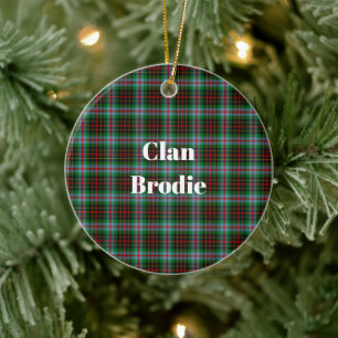 Clan Brodie Tartan Keramik Ornament