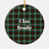 Clan Brodie Tartan Keramik Ornament (Vorne)