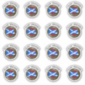 Clan Brodie Tartan Knot & Flag Aufkleber (Vorderseite)