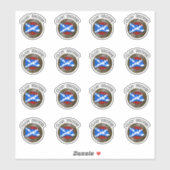 Clan Brodie Tartan Knot & Flag Aufkleber (Blatt)