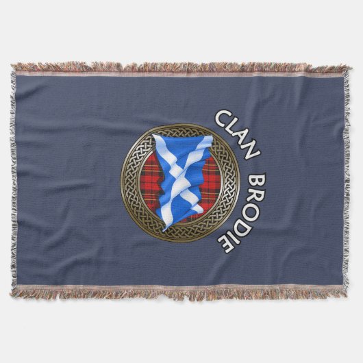 Clan Brodie Tartan Knot & Flag Decke (Vorderseite)