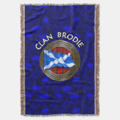 Clan Brodie Tartan Knot & Flag Decke (Vorderseite Vertikal)
