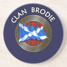 Clan Brodie Tartan Knot & Flag Getränkeuntersetzer
