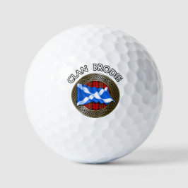 Clan Brodie Tartan Knot & Flag Golfball