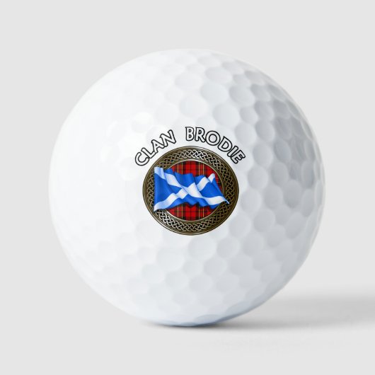 Clan Brodie Tartan Knot & Flag Golfball (Vorderseite)