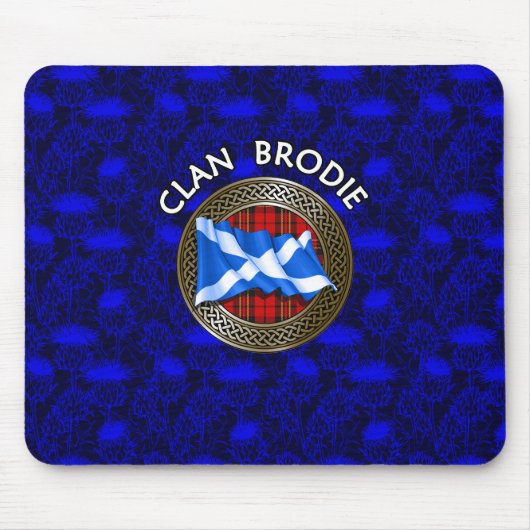 Clan Brodie Tartan Knot & Flag Mousepad (Vorne)