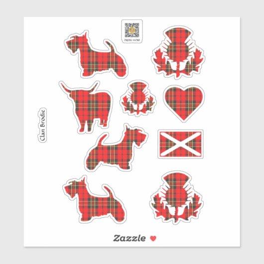 Clan Brodie Tartan Sticker (Blatt)