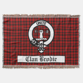 Clan Brodie Wappen Abzeichen & Tartan Decke