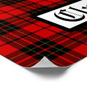 Clan Brodie Wappen Abzeichen & Tartan Poster (Ecke)