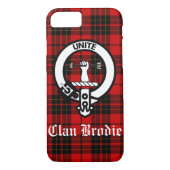 Clan Brodie Wappen Abzeichen und Tartan Case-Mate iPhone Hülle (Rückseite)