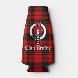 Clan Brodie Wappen Abzeichen und Tartan Flaschenkühler