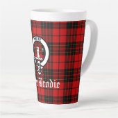 Clan Brodie Wappen Abzeichen und Tartan Milchtasse (Rechte Ecke)